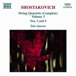 CD cover with 'SHOSTAKOVICH' in red, featuring abstract red and black artwork below.