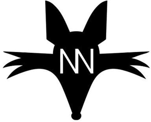 The alt text for the image is: "Black bat silhouette with 'NN' on a white background."