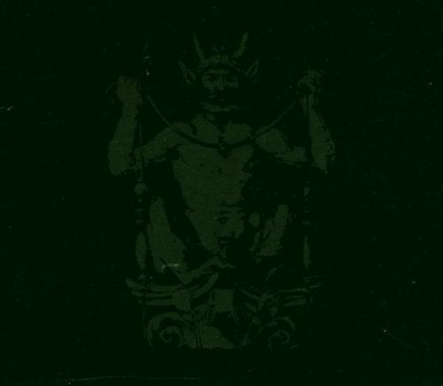 Dark green-toned image of a CD cover featuring a horned, muscular figure.