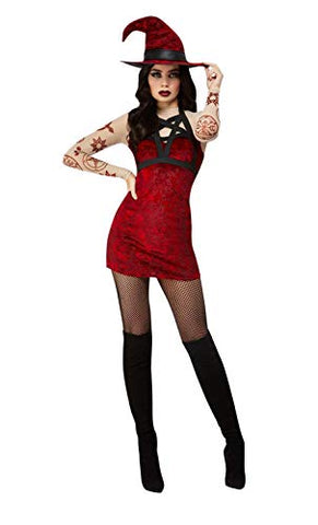 Fever Satanic Witch Costume Red - Ladies