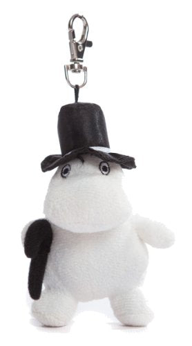 AURORA Moomin, 60153, Official Merchandise, Moominpappa, 4In, Keyclip, Black and White