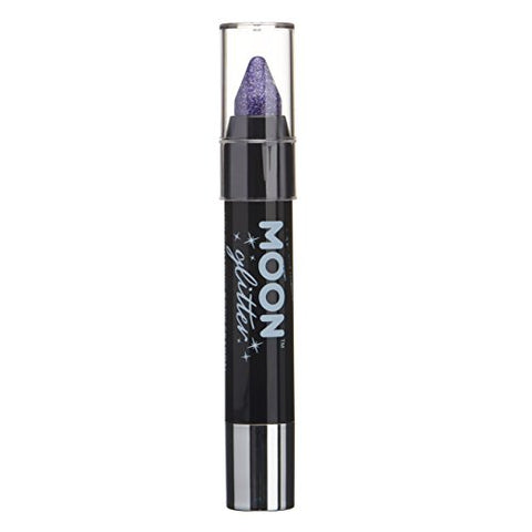 Holographic Glitter Paint Stick/Body Crayon makeup for the Face & Body by Moon Glitter - 3.5g - Purple