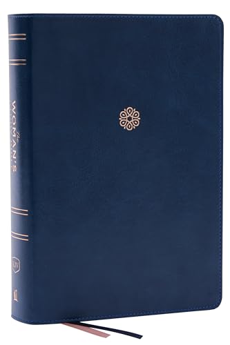 KJV, The Woman's Study Bible, Leathersoft, Blue, Red Letter, Full-Color Edition, Thumb Indexed, Comfort Print: Receiving God's Truth for Balance, Hope, and Transformation