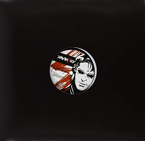Black vinyl record with a white circular label featuring a man’s face.