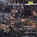 CD cover featuring Beethoven's symphonies with pastoral landscape and text details.
