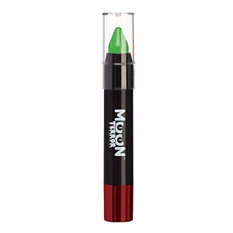 Halloween Face Paint Stick Body Crayon for the Face & Body by Moon Terror - Zombie Green - Face Paint Makeup for Adults, Kids - 3.5g