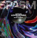 Album cover for "Spasm" by Michael Lowenstern, featuring swirling multicolored patterns and gray text.