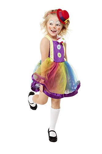 Smiffys 71061T2 Toddler Clown Costume, Girls, Purple, Age 3-4 Years