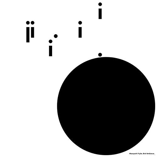 Black and white album cover with abstract geometric shapes and text.