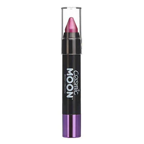 Metallic Face Paint Stick Body Crayon for the Face & Body by Cosmic Moon - Pink - Face Paint Makeup for Adults, Kids - 3.5g