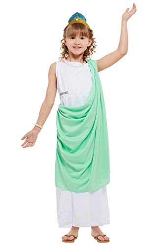 Smiffys 52013S Officially Licensed Horrible Histories Roman Girl Costume, White, S - Age 4-6 years