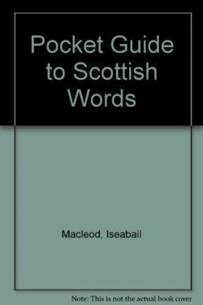 Blue book cover with white Saltire cross and title "The Pocket Guide to Scottish Words".