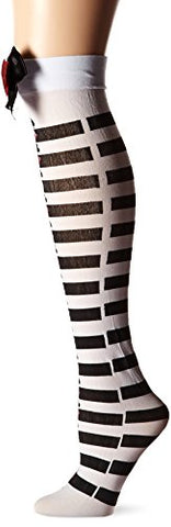 Smiffys Black and white Prisoner stockings Opaque Hold-Ups for adults