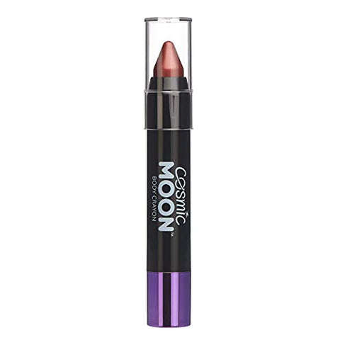 Metallic Face Paint Stick Body Crayon for the Face & Body by Cosmic Moon - Red - Face Paint Makeup for Adults, Kids - 3.5g