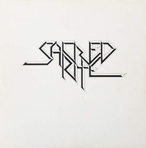 "Sacred Rite" vinyl album cover with stylized black text on a white background.