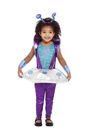 Toddler Alien Costume Silver  - FEMALE