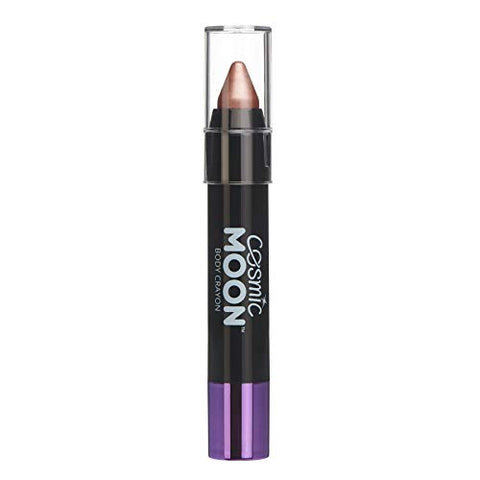 Metallic Face Paint Stick Body Crayon for the Face & Body by Cosmic Moon - Rose Gold - Face Paint Makeup for Adults, Kids - 3.5g