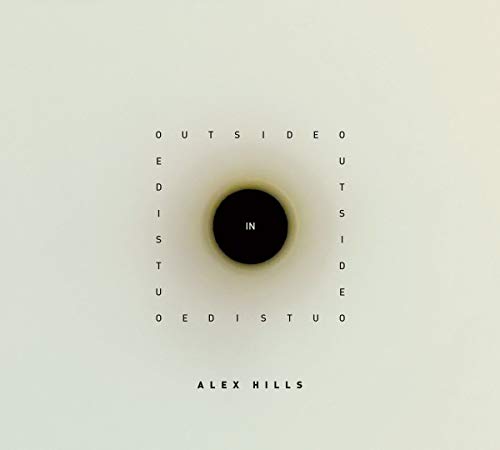 Album cover with "OUTSIDEIN" text around a black button, on a beige background.