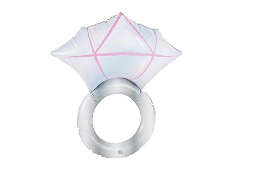 Smiffys 27355 Inflatable Diamond Ring, Women, Silver