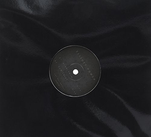 Black vinyl record with "Elliott Power" text on a dark, shiny background.