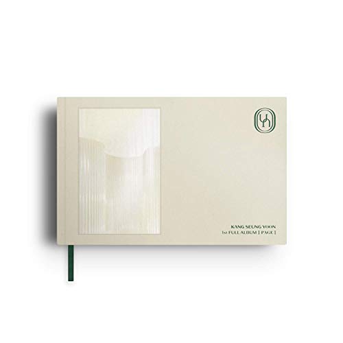 A beige booklet with a green ribbon bookmark and abstract cover design.