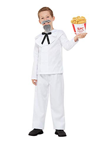 Smiffys 71068L Captain Cluck Costume, Boys, White, L - Age 10-12 years