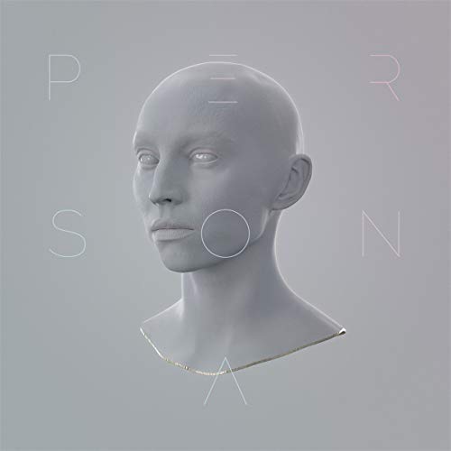 Gray mannequin head with "PERSONA" text on a gray background.