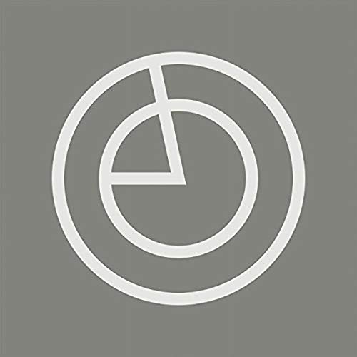 A white vinyl record icon on a grey background.