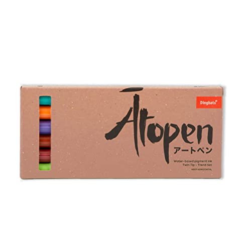 Dingbats Atopen - Trend 6-Pack Dual Tip Fineliner/Brush Pens