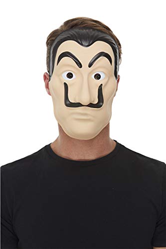 Smiffys 52126 Surreal Artist/Bank Robber Mask, Unisex Adult, Beige, One Size