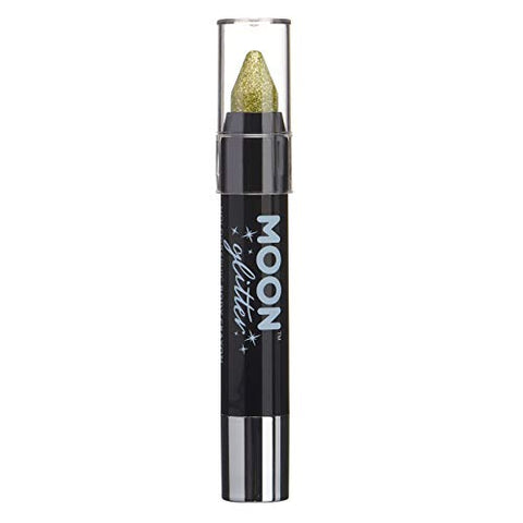 Holographic Glitter Paint Stick/Body Crayon makeup for the Face & Body by Moon Glitter - 3.5g - Gold