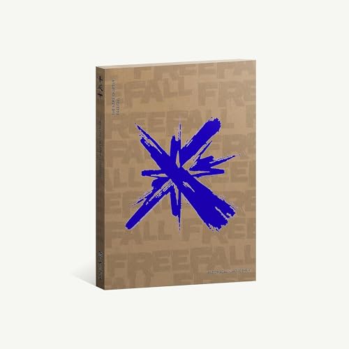 Tan CD case with blue, abstract brushstroke design and text.