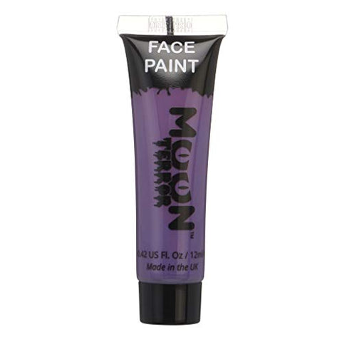 Halloween Face & Body Paint by Moon Terror - Poison Purple - Water Based Face Paint Makeup for Adults, Kids - 12ml