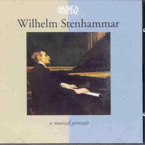 CD cover featuring a man playing piano, with "Wilhelm Stenhammar" and "a musical portrait" text.