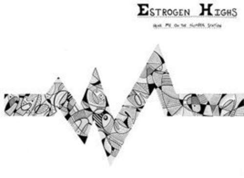 "Black and white album cover with stylized heartbeat line and abstract patterns."
