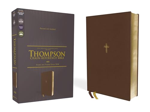 NASB, Thompson Chain-Reference Bible, Leathersoft, Brown, 1995 Text, Red Letter, Comfort Print: New American Standard, Brown, Leathersoft, Thompson Chain-Reference, Red Letter, Comfort Print