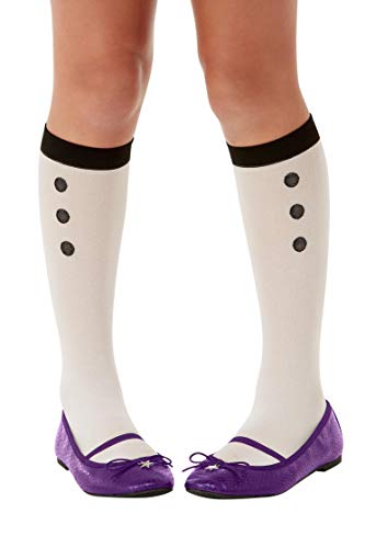 Smiffys 52378 Officially Licensed Santoro The Hour Socks, Girls, White, One Size