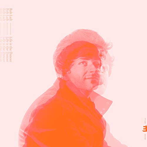 Album cover with orange-toned portrait of a man on a pale pink background.