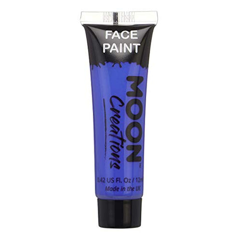 Face & Body Paint by Moon Creations - Dark Blue - Water Based Face Paint Makeup for Adults, Kids - 12ml