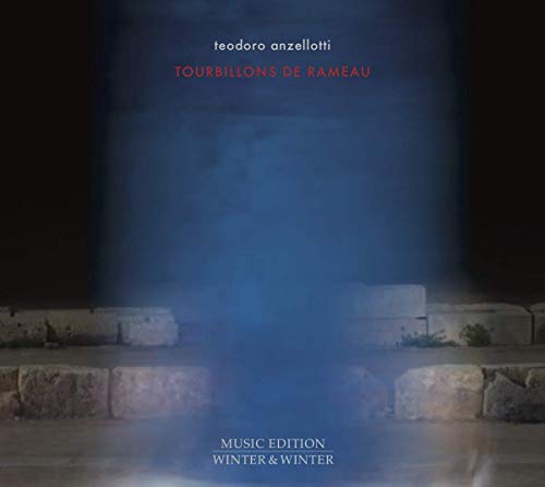 "CD cover with stone steps, blue mist, and text."