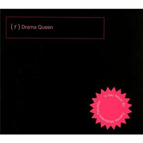 A black CD cover with a pink starburst and text "(r) Drama Queen".