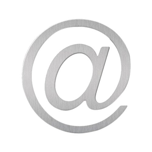 If Metal Bookmark In Shape Of @, Stainless Steel
