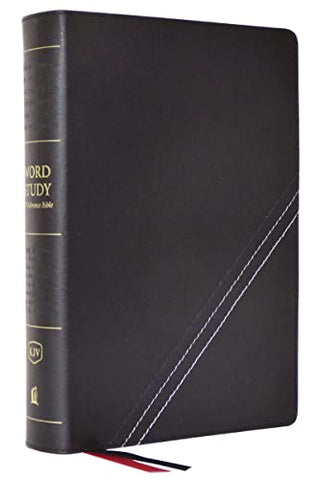 KJV, Word Study Reference Bible, Bonded Leather, Black, Red Letter, Comfort Print: 2,000 Keywords that Unlock the Meaning of the Bible