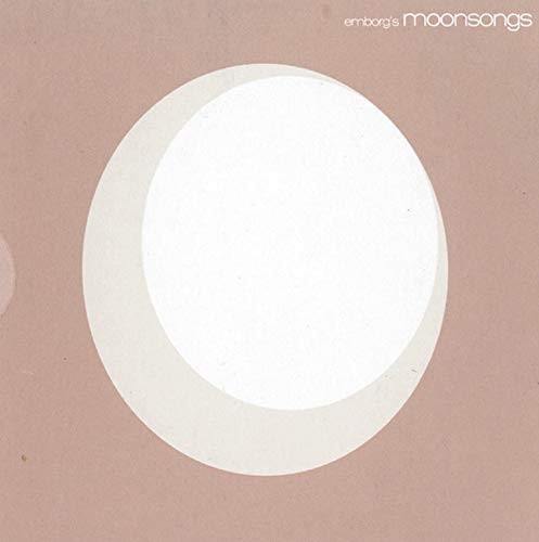 A beige CD cover featuring a white circle, with "moonsongs" text in the top right.