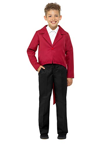Smiffys 49741 Red Childs Tailcoat Fancy Dress Costume Small