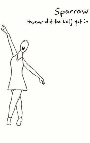 The alt text for the image is: "Simple line drawing of a woman dancing with text above."