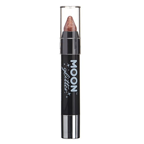 Holographic Glitter Paint Stick/Body Crayon makeup for the Face & Body by Moon Glitter - 3.5g - Rose Gold