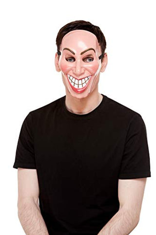 Smiler Mask Male Beige with Elastic Strap - Adult Unisex