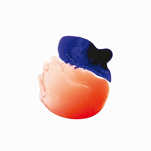 A pink and purple abstract shape on a white background.