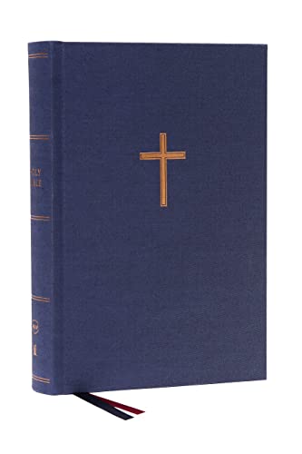 NKJV, Single-Column Wide-Margin Reference Bible, Cloth over Board, Blue, Red Letter, Comfort Print: Holy Bible, New King James Version
